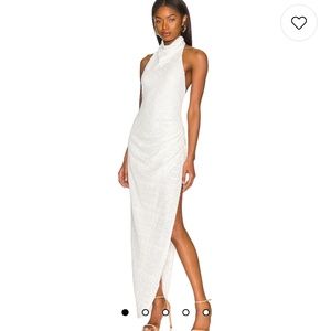 Amanda Uprichard, x REVOLVE Samba Gown in White Sequin XS